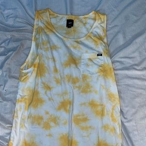 Large Yellow Tie-Dye Vans Tanktop